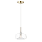 Et2 Deuce 1-Light 7.75" Wide Satin Brass Pendant Light E10042-18SBR - alternate 1